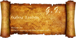 Győry Izolda névjegykártya